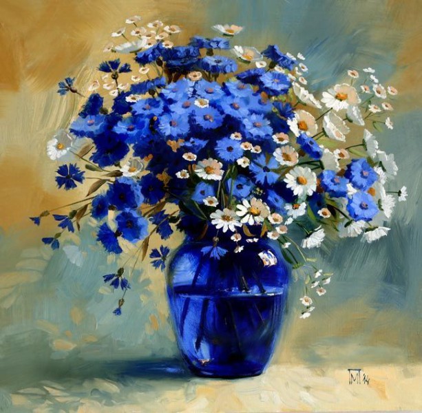 Букет цветов в живописи Марии Павловой