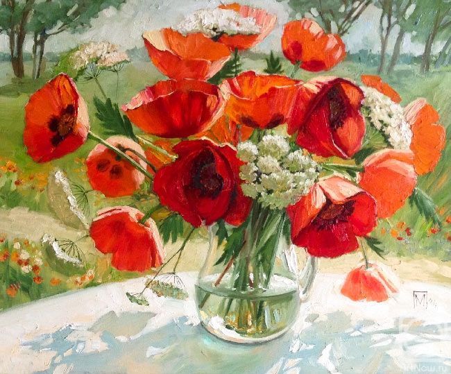 маки цветы в живописи Марии Павловой