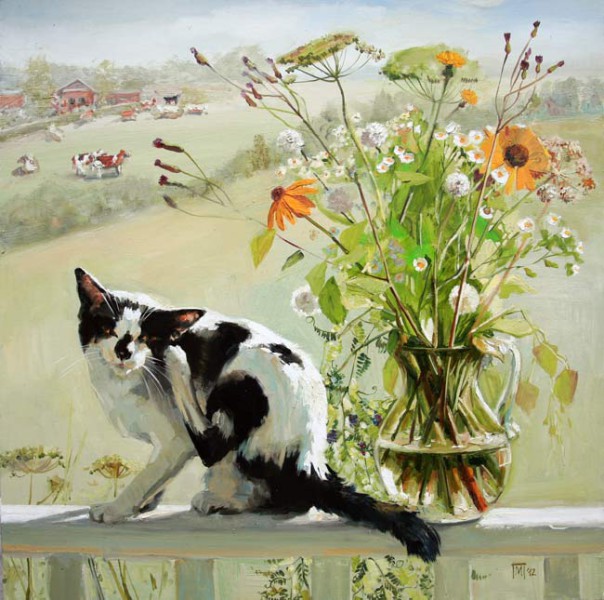 Кот в живописи Марии Павловой