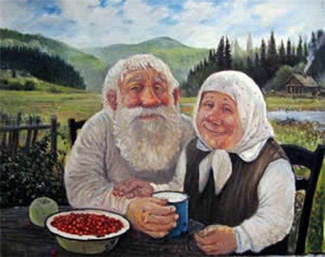 дед да баба в живописи