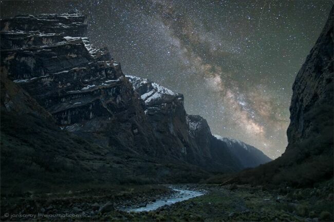 Фото Непал горы ночью