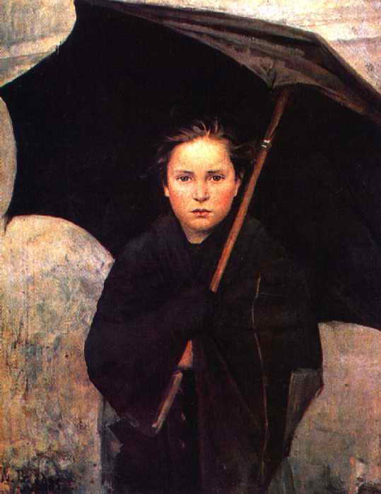 картина Дождевой зонт 1883 Русский музей, Санкт-Петербург